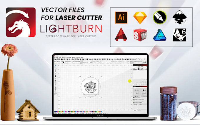 Gig Preview - Design lightburn files for laser cutting dxf svg ai cdr pdf