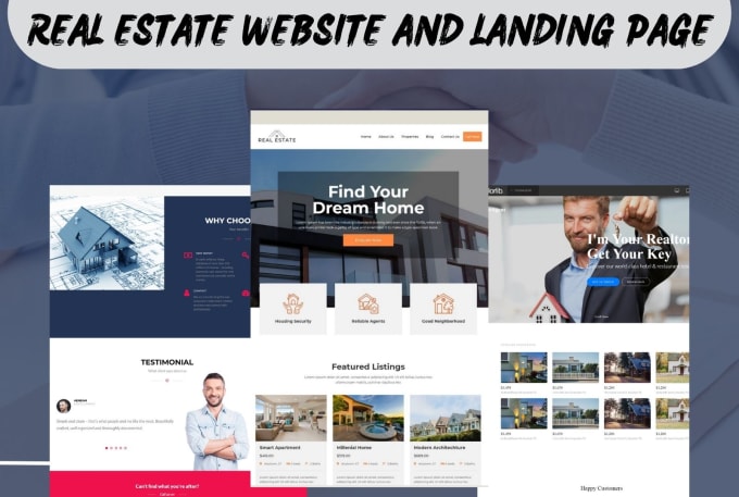 Gig Preview - Design a real estate website for your real estate business