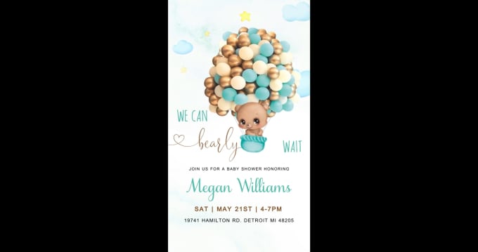 Gig Preview - Make baby shower invitation videos