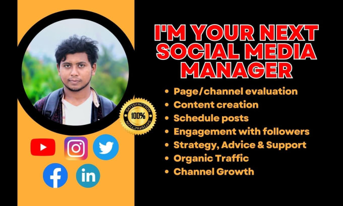Gig Preview - Be your social media manager
