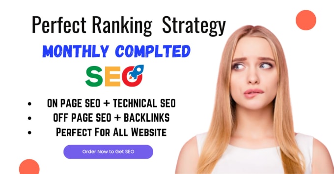 Gig Preview - Rank your website, complete monthly seo service for google ranking