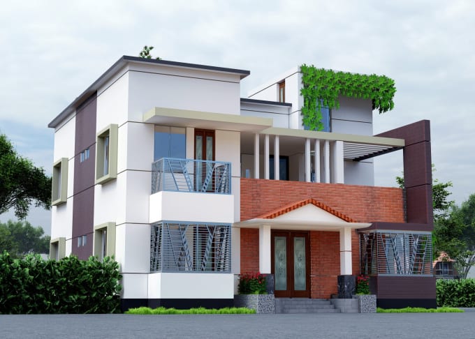 Gig Preview - Design and render 3d exterior for your duplex house