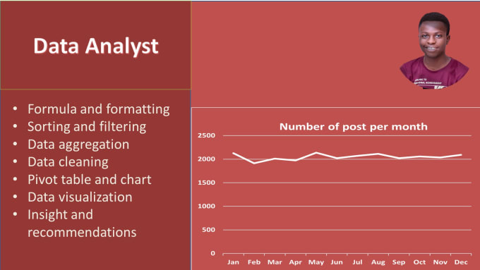 Gig Preview - Be your microsoft excel and google sheet analyst