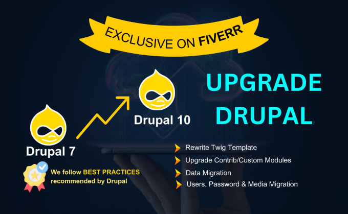 Gig Preview - Perform a smooth migration from drupal 7 to drupal 10