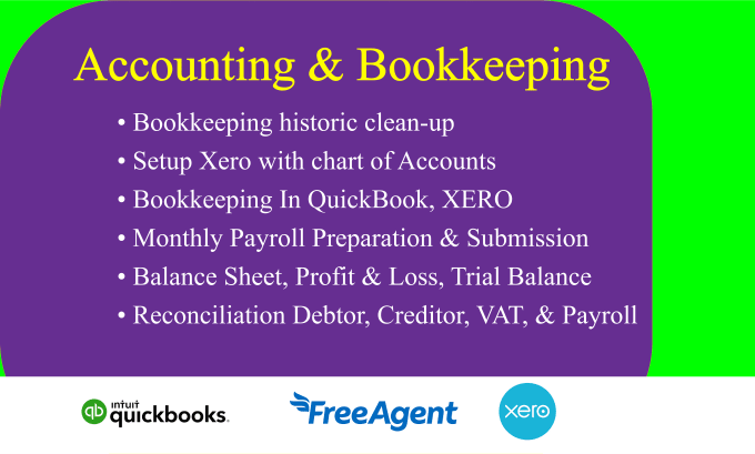 Gig Preview - Do accounting and bookkeeping clean up for UK company