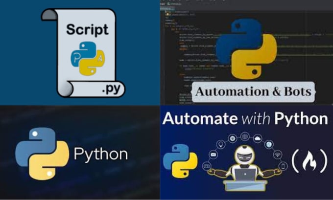 Gig Preview - Write a python script or bot to automate tasks