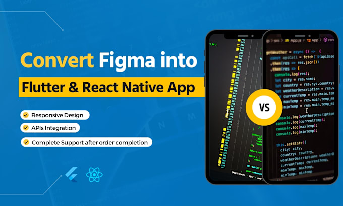 Bestseller - convert figma and adobe xd design into flutter and react native mobile app code