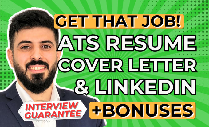 Gig Preview - Offer a professional ats resume writing service, CV, cover letter, linkedin