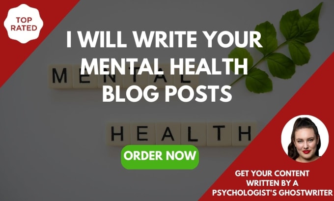 Gig Preview - Write your blog post or article about mental health