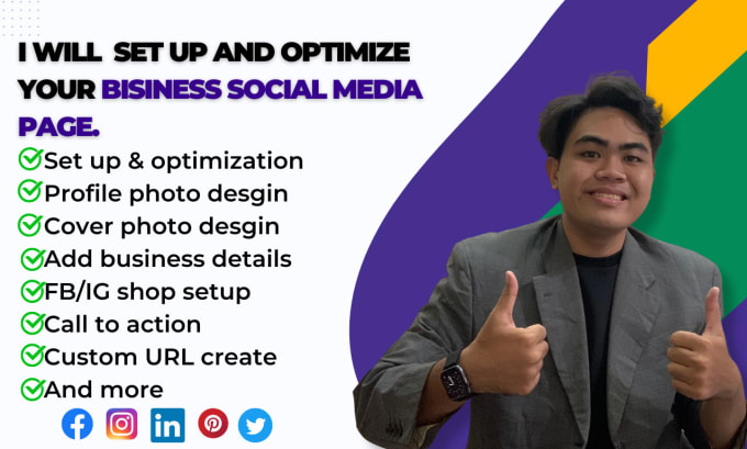 Gig Preview - Set up and optimize your bisiness social media page