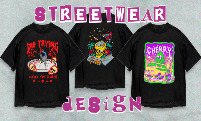 Gig Preview - Design artwork streetwear clothing  for you brand