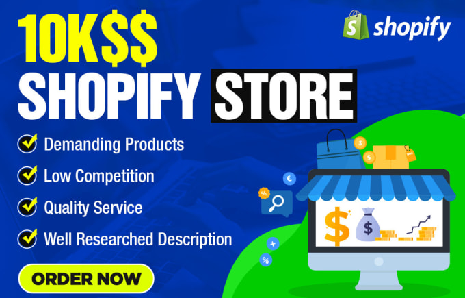 Gig Preview - Create branded dropshipping shopify store or shopify website with US suppliers