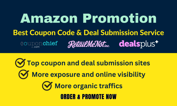 Gig Preview - Do amazon product promotion on coupon code submission website