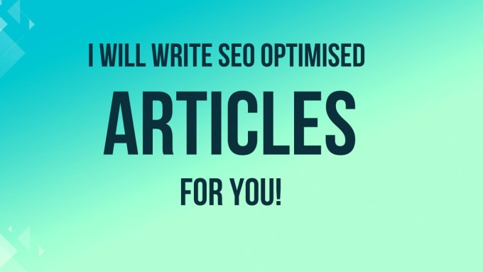 Gig Preview - Write articles for you with proper SEO