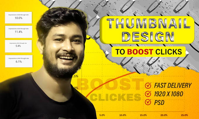 Gig Preview - Do eye catching thumbnails to boost clicks