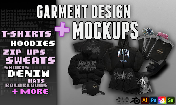 Gig Preview - Create a shirt, hoodie, zip up, or other garment mock up