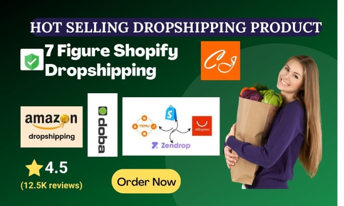 Gig Preview - Create shopify dropshipping store via cj dropshipping crov blanka autods zendrop