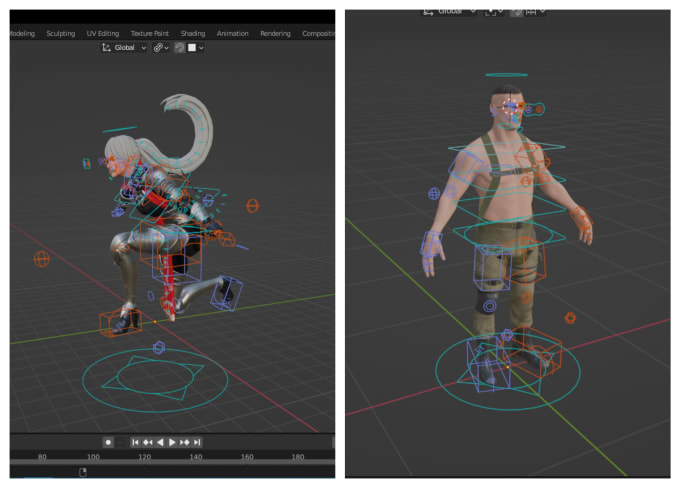 Bestseller - rig 3d characters for animation and game engines in blender