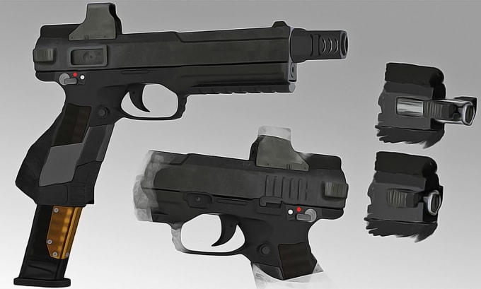 Gig Preview - High quality weapon concept art for gaming and more