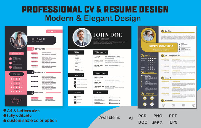 Gig Preview - Design a professional cv, resume, cover letter