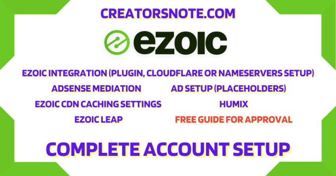 Gig Preview - Integrate ezoic with adsense including complete ezoic setup