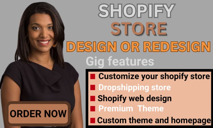 Gig Preview - Redesign shopify website, shopify store redesign, shopify website redesign