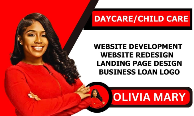 Gig Preview - Design wordpress daycare website landing page child care website