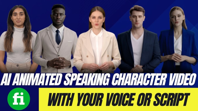 Gig Preview - Create ai animated speaking characters video with your script or voice