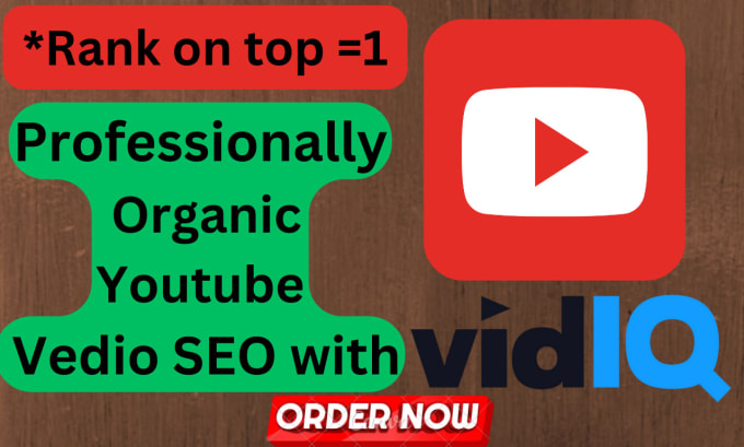 Gig Preview - Do professionally ranking youtube video SEO with vidiq