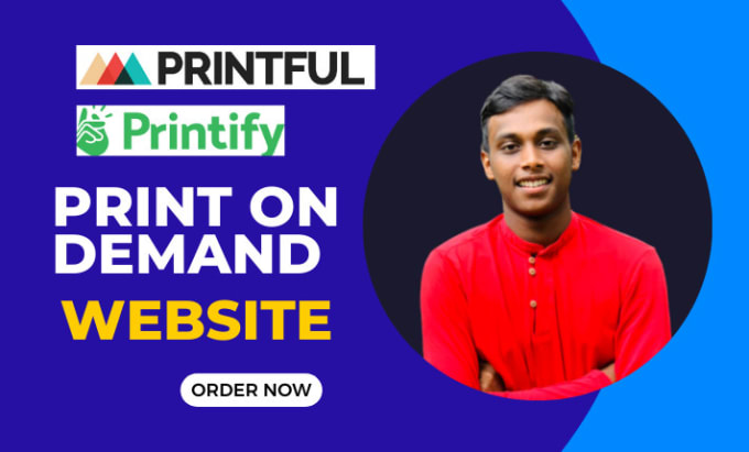 Gig Preview - Create print on demand website with printful or printify