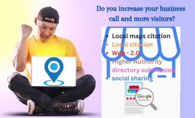 Gig Preview - Do increases your google my business call and visitor