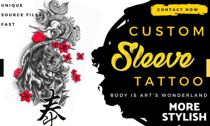 Gig Preview - Draw a professional sleeve tattoo design