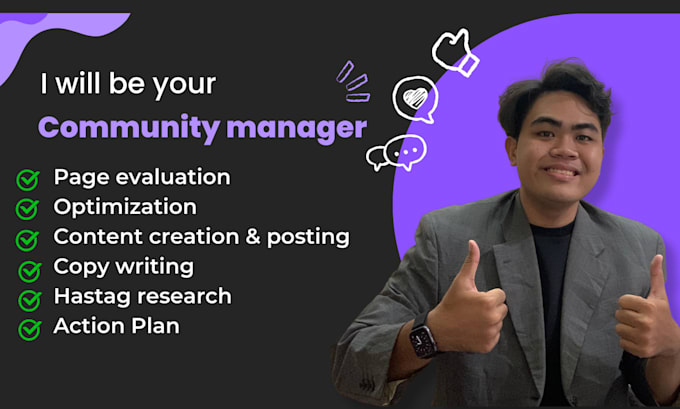 Gig Preview - Be your community manager, facebook group, and page admin