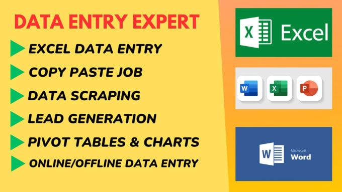 Gig Preview - Do typing job, data entry work, PDF to word or excel