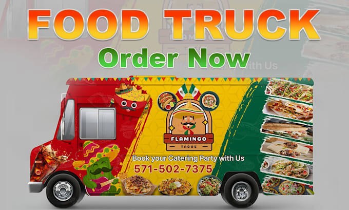 Gig Preview - Do stunning truck wrap food truck wrap and truck wrap design