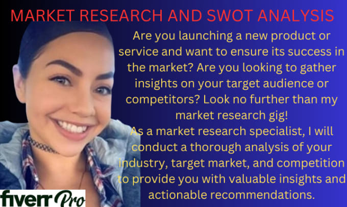 Gig Preview - Help in market research, case studies, and swot analysis