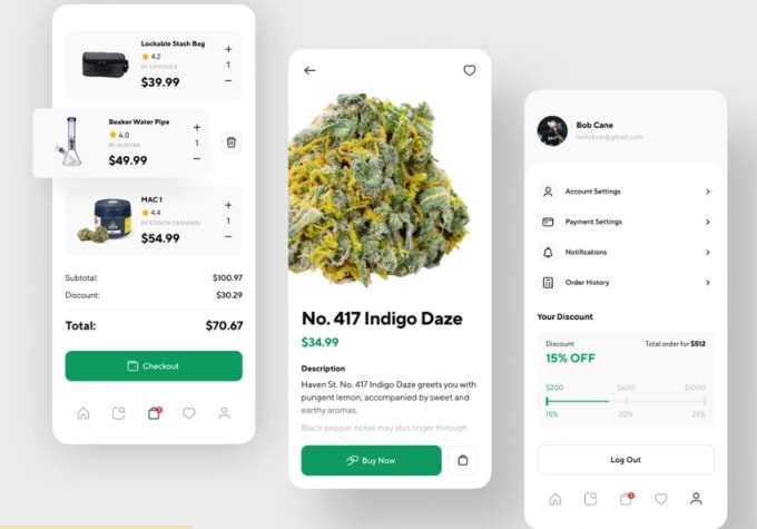 Gig Preview - Develop hemp, cannabis, smoking app, cannabis website, cannabis app, marijuana