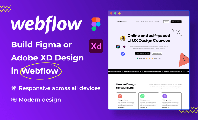 Gig Preview - Convert your design into webflow responsive website