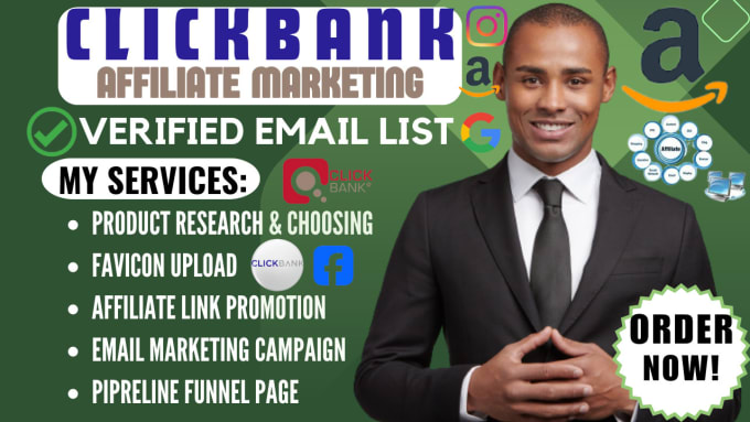 Gig Preview - Do clickbank affiliate link promotion, amazon affiliate marketing sales funnel