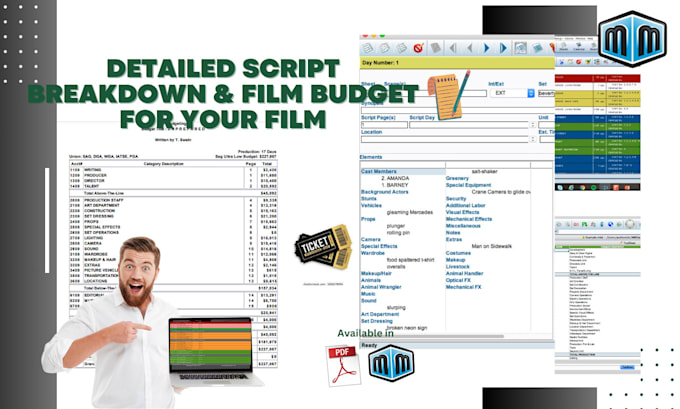 Gig Preview - Create detailed film budget and do script breakdown in movie magic