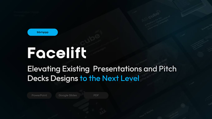 Gig Preview - Facelift existing presentation or pitch deck design