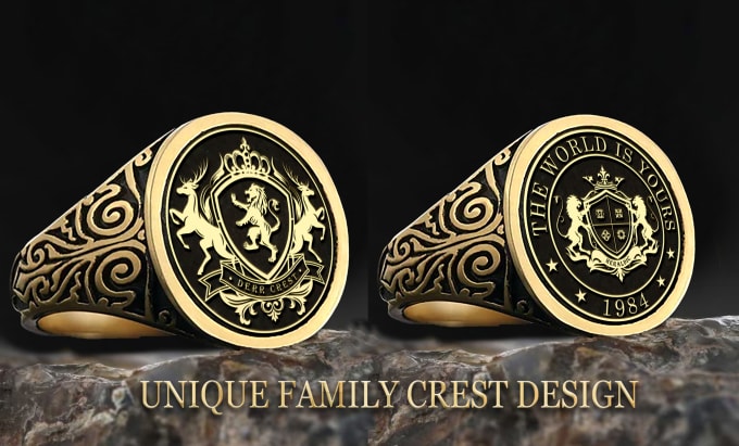 Gig Preview - Create a luxury logo, family crest etc, to engrave on ring