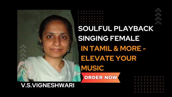 Gig Preview - Female tamil playback singer for professional needs