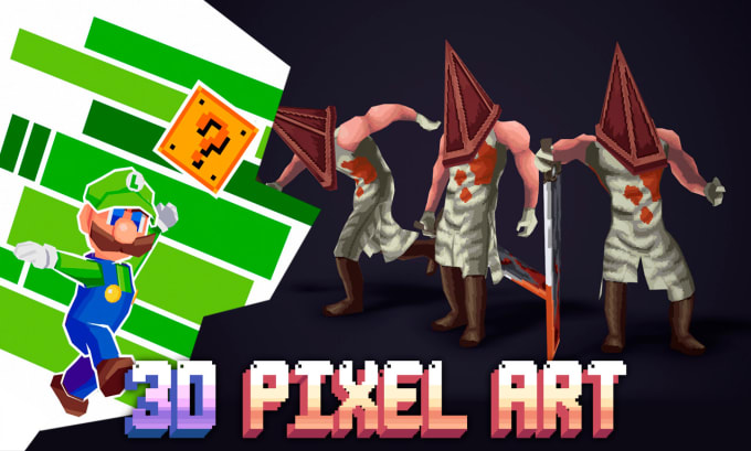 Gig Preview - Create 3d pixel art for your games