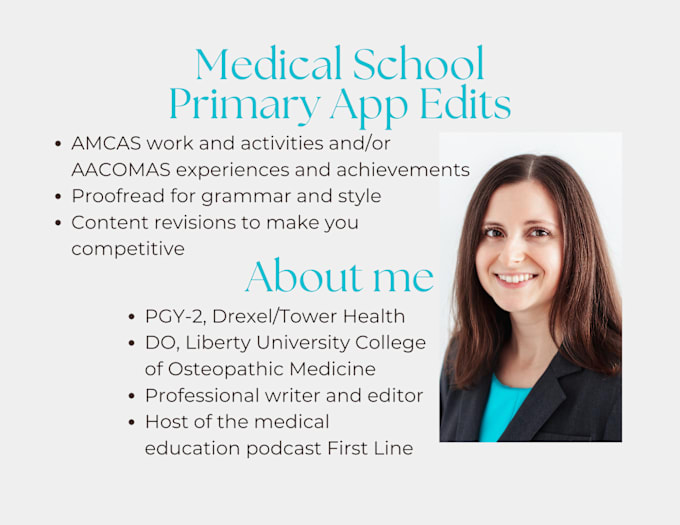 Gig Preview - Review and edit your medical school primary application