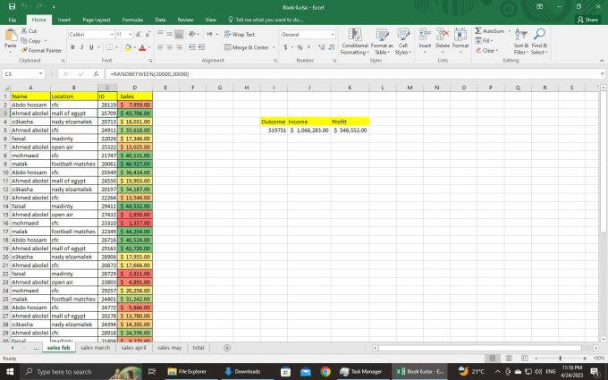 Gig Preview - Create excel data sheet