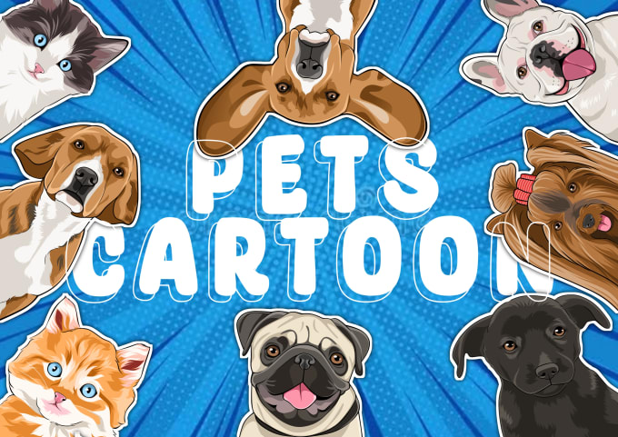 Gig Preview - Draw pet cartoon portrait in 24 hours