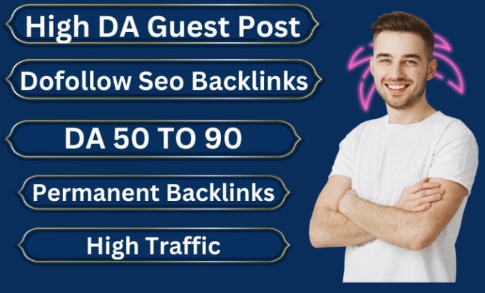 Gig Preview - Publish guest post high da guest post with permanent seo dofollow backlinks