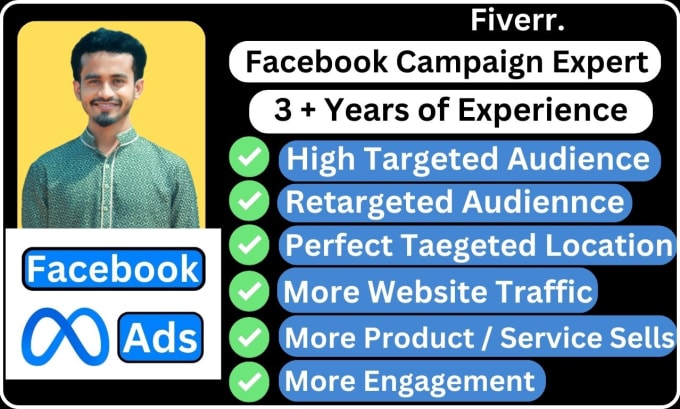 Gig Preview - Run facebook paid ads campaign, instagram ads and will be your ads manager