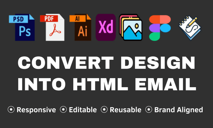 Gig Preview - Convert your design layout into HTML email template or email newsletter